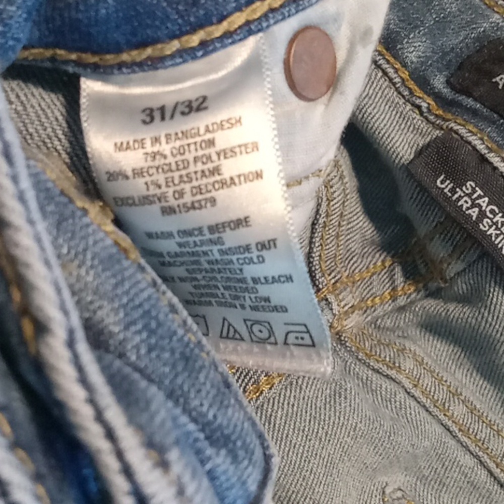 Aeropostale Men's Skinny Jeans - Faded Blue - Picture 8 of 8